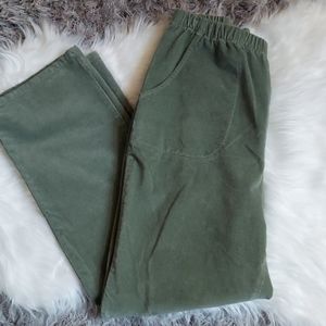 Denim&Co Olive Green Straight Leg Pants